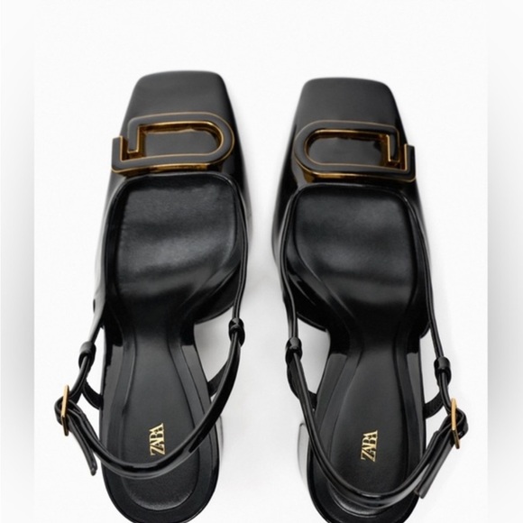 Zara Embellished Block Heel Slingbacks - Picture 4 of 13